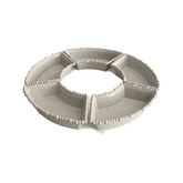 Set of 5 Taupe Appetizer Plates - Joke - Baci Milano